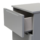 Milan 5 Drawer Bedside in Dusk Grey - Ready Assembled