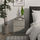 Milan 2 Drawer Bedside in Dusk Grey - Ready Assembled