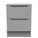 Milan 2 Drawer Bedside in Dusk Grey - Ready Assembled
