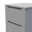 Milan 2 Drawer Bedside in Dusk Grey - Ready Assembled