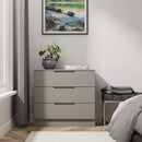 Milan 3 Drawer Chest in Dusk Grey - Ready Assembled