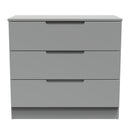 Milan 3 Drawer Chest in Dusk Grey - Ready Assembled