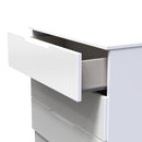 Milan 3 Drawer Chest in White Gloss & White - Ready Assembled