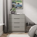 Milan 4 Drawer Chest in Dusk Grey - Ready Assembled