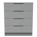 Milan 4 Drawer Chest in Dusk Grey - Ready Assembled