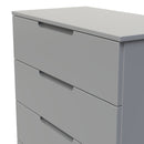 Milan 4 Drawer Chest in Dusk Grey - Ready Assembled