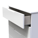 Milan 4 Drawer Chest in White Gloss & White - Ready Assembled