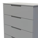 Milan 5 Drawer Chest in Dusk Grey - Ready Assembled