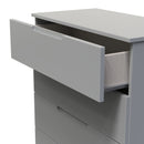 Milan 5 Drawer Chest in Dusk Grey - Ready Assembled