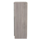 Cannes Ready Assembled 5 Drawer Chest in Grey Gloss & Grey Oak
