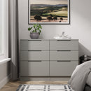 Milan 6 Drawer Chest in Dusk Grey - Ready Assembled