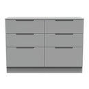 Milan 6 Drawer Chest in Dusk Grey - Ready Assembled