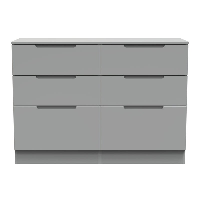 Milan 6 Drawer Chest in Dusk Grey - Ready Assembled