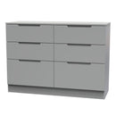 Milan 6 Drawer Chest in Dusk Grey - Ready Assembled