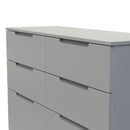 Milan 6 Drawer Chest in Dusk Grey - Ready Assembled