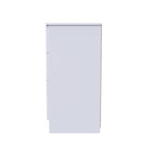 Milan 6 Drawer Chest in White Gloss & White - Ready Assembled