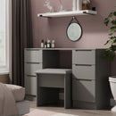 Milan Double Pedestal Desk in Dusk Grey - Ready Assembled