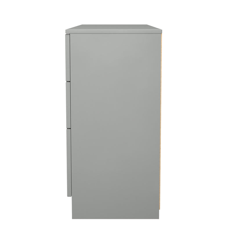 Milan Double Pedestal Desk in Dusk Grey - Ready Assembled