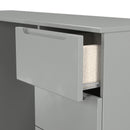 Milan Double Pedestal Desk in Dusk Grey - Ready Assembled