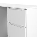 Milan Double Pedestal Desk in White Gloss & White Matt - Ready Assembled