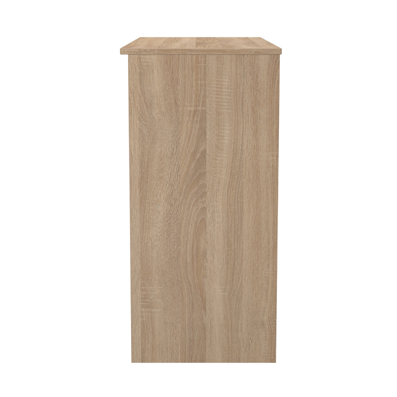 Milan 3 Drawer Vanity in White Gloss & Bardolino Oak - Ready Assembled