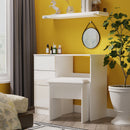 Milan 3 Drawer Vanity in White Gloss & White - Ready Assembled