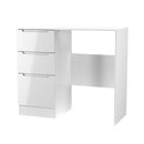 Milan 3 Drawer Vanity in White Gloss & White - Ready Assembled