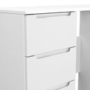 Milan 3 Drawer Vanity in White Gloss & White - Ready Assembled