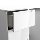 Milan 3 Drawer Vanity in White Gloss & White - Ready Assembled