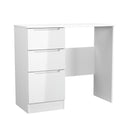 Milan 3 Drawer Vanity in White Gloss & White - Ready Assembled
