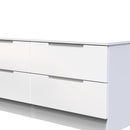 Milan 4 Drawer Bed Box in White Gloss & White - Ready Assembled