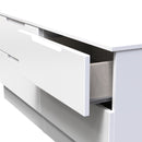 Milan 4 Drawer Bed Box in White Gloss & White - Ready Assembled