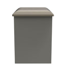 Milan Stool in Grey Gloss & Grey Oak - Ready Assembled