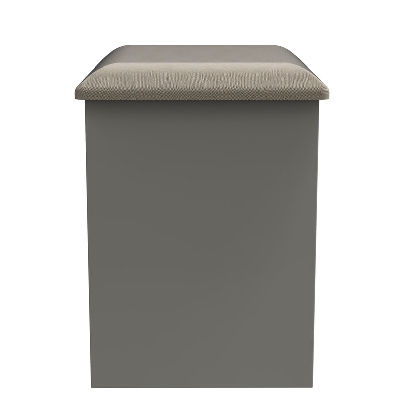 Milan Stool in Grey Gloss & Grey Oak - Ready Assembled
