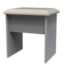 Milan Stool in Grey Gloss & Grey Oak - Ready Assembled