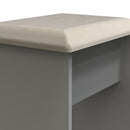 Milan Stool in Grey Gloss & Grey Oak - Ready Assembled