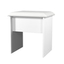 Milan Stool in White Matt - Ready Assembled