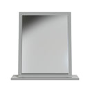 Milan Small Mirror in Grey Gloss & Grey Oak - Ready Assembled