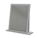 Milan Small Mirror in Grey Gloss & Grey Oak - Ready Assembled
