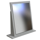Milan Small Mirror in Grey Gloss & Grey Oak - Ready Assembled