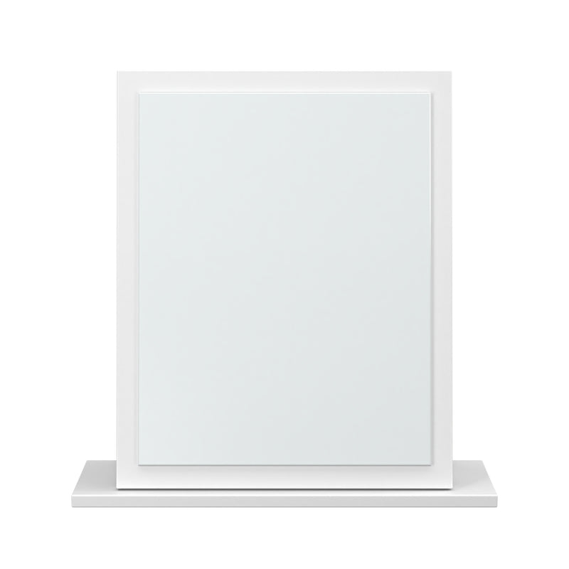 Milan Small Mirror in White Matt - Ready Assembled