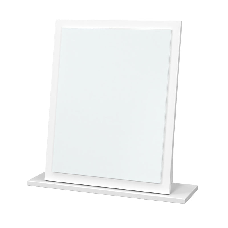 Milan Small Mirror in White Matt - Ready Assembled