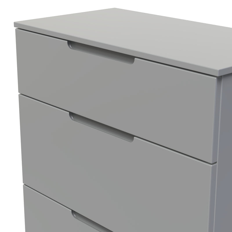 Milan 3 Drawer Deep Chest in Dusk Grey - Ready Assembled