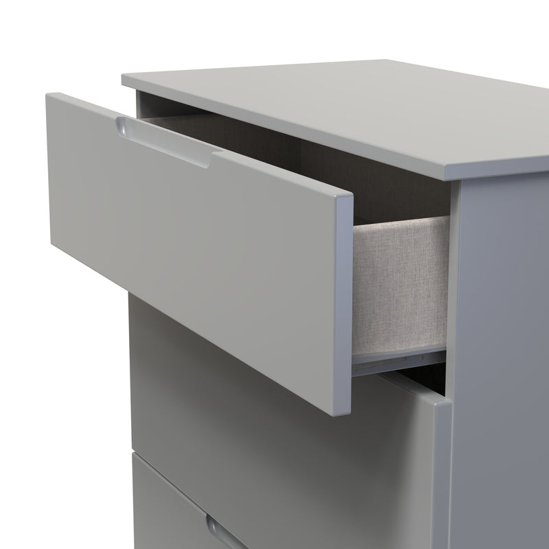 Milan 3 Drawer Deep Chest in Dusk Grey - Ready Assembled