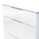 Milan 3 Drawer Deep Chest in White Gloss & White - Ready Assembled