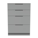 Milan 4 Drawer Deep Chest in Dusk Grey - Ready Assembled