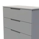 Milan 4 Drawer Deep Chest in Dusk Grey - Ready Assembled