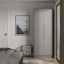 Milan Tall Double Wardrobe in Dusk Grey - Ready Assembled