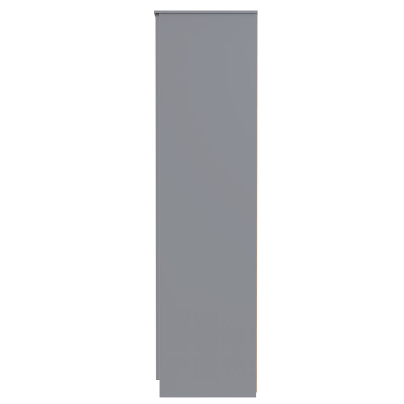 Milan Tall Double Wardrobe in Dusk Grey - Ready Assembled