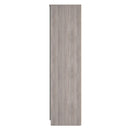 Cannes Ready Assembled 2 Door Wardrobe in Grey Gloss & Grey Oak